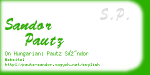 sandor pautz business card